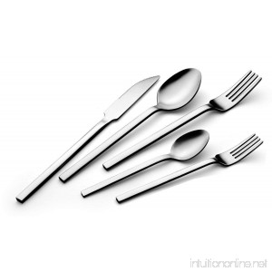 OXLEY 20 Piece Silverware Set - 18/10 Stainless Steel Modern Flatware Service for 4 100% Rust Proof - B0774WFR98